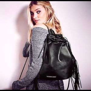 Victoria’s Secret Faux Leather Drawstring Bag
